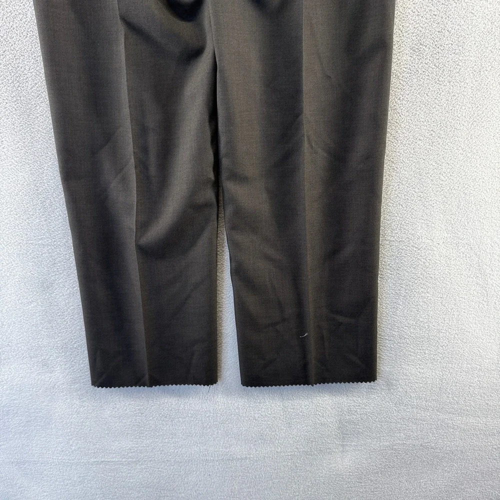 Vintage Sansabelt Dress Pants men's 34 Gray Trousers Unhemmed Raw Pleated NEW